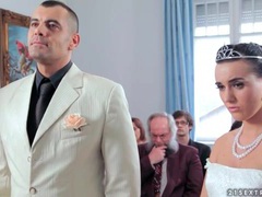 Find-Best-Panties.com presents: Sexy bride licks his shoes and sucks his cock