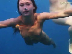 Find-Best-Panties.com presents: See lean naked bodies underwater in ocean