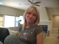 Find-Best-Panties.com presents: Cute girl in jeans sings for the camera