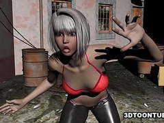 Find-Best-Panties.com presents: Hot 3d babe fucked by a zombie