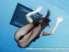 Find-Best-Panties.com presents: Zuzanna is swimming in pantyhose in the pool
