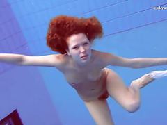 Find-Best-Panties.com presents: Matrosova hot ginger pussy in the pool