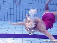 Find-Best-Panties.com presents: Proklova takes off bikini and swims under water