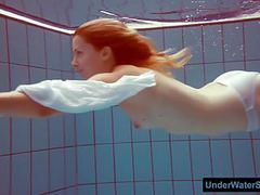 Find-Best-Panties.com presents: Redhead in a white dress and sexy bikini