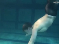 Find-Best-Panties.com presents: Sporty girl in black pantyhose swims erotically