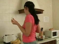 Find-Best-Panties.com presents: Hairy sister anal fun in kitchen