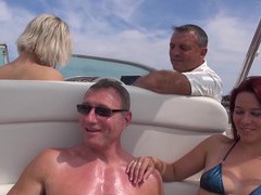 Find-Best-Panties.com presents: Hot ass blondie britney drops her clothes for sex on the boat, Group Sex, Hardcore, Outdoor, Reality, Yacht, Foursome, Bikini