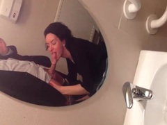 Find-Best-Panties.com presents: Homemade bathroom blowjob from beautiful wife