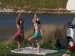 Find-Best-Panties.com presents: Emma korti has a lesbian threesome with olivia trunk and kira viburn