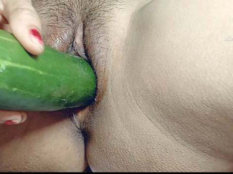 Find-Best-Panties.com presents: I can't get any where big black cock so my small pussy fucked by big cucumber  in hindi