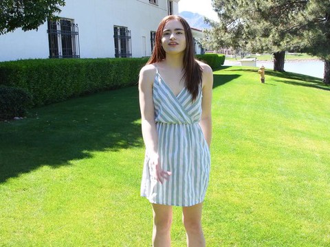 Find-Best-Panties.com presents: Outdoors amateur video of adorable reese taking off her dress