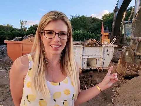 Find-Best-Panties.com presents: Outdoors video of sexy blonde wife cory chase with glasses