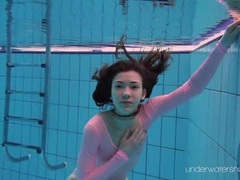 Find-Best-Panties.com presents: Leggy girl goes swimming in her leotard