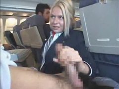 Find-Best-Panties.com presents: Customers get handjob from stewardess