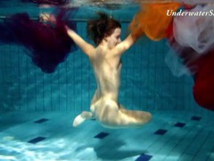 Find-Best-Panties.com presents: Artful naked underwater show with a hairy pussy girl