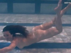 Find-Best-Panties.com presents: Underwater swimming and striptease with a beauty