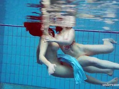 Find-Best-Panties.com presents: Girls in elegant dresses swimming underwater