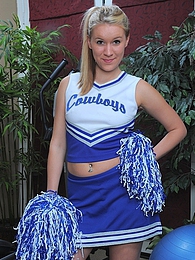 Find-Best-Panties.com presents: Cheerleader Kristi Kay drops pompoms and gets naked