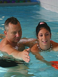 Find-Best-Panties.com presents: Brunette teenage beauty fucked by a horny swim teaching paps