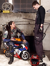 Find-Best-Panties.com presents: Shy teenage biker chick fucks the horny mechanic hardcore