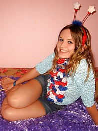Find-Best-Panties.com presents: Cute teen masturbates pussy in fancy dress