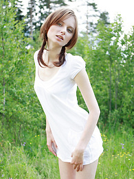 Find-Best-Panties.com presents: Timid teen girl comes to the nature and poses her beautiful body in front of the camera.