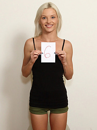 Find-Best-Panties.com presents: Blond hungarian teen Zazie Skymm gets completely naked during a solo shoot