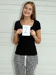 Find-Best-Panties.com presents: Slim hungarian girl Tiffany Tatum gets naked in a hallway during a casting