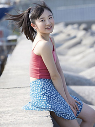 Find-Best-Panties.com presents: Asian teen Chisaki Morito demonstrates her tiny tits and demonstrates her exposed body outdoors