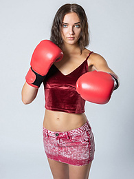 Find-Best-Panties.com presents: Sexy Ukrainian belle Oxana Chic strips off her clothes and poses nude in a gym